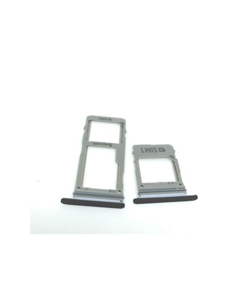 SIM & SD Card Tray for Samsung A8 2018 Dual Black DUAL SIM