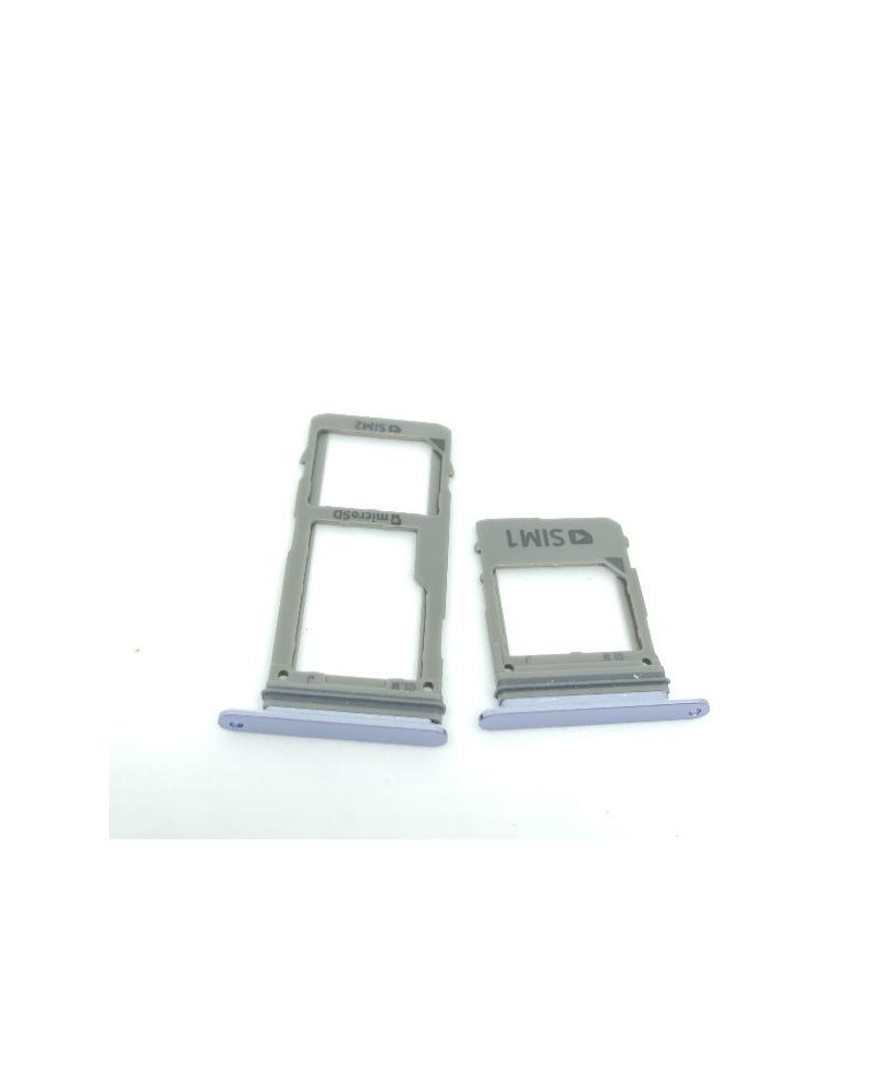 SIM and SD Card Tray for Samsung A8 2018 Dual Lila DUAL SIM