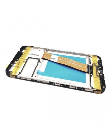 Full screen with frame for Samsung Galaxy A01 - Black - Oled Quality Compatible Large Connector