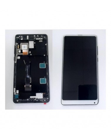 Ecrã tátil LCD com moldura para Xiaomi Mi Mix 2 - Branco