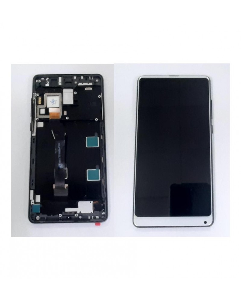 Ecrã tátil LCD com moldura para Xiaomi Mi Mix 2 - Branco