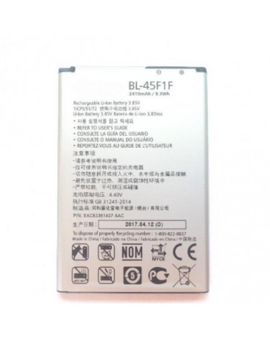 Bateria BL-45F1F de 2410mAh - LG M160 / K4 2017  M200 K8 2017  K9 LMX210EM