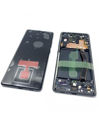 Ecrã LCD com moldura para Samsung Galaxy S10 Lite - Preto