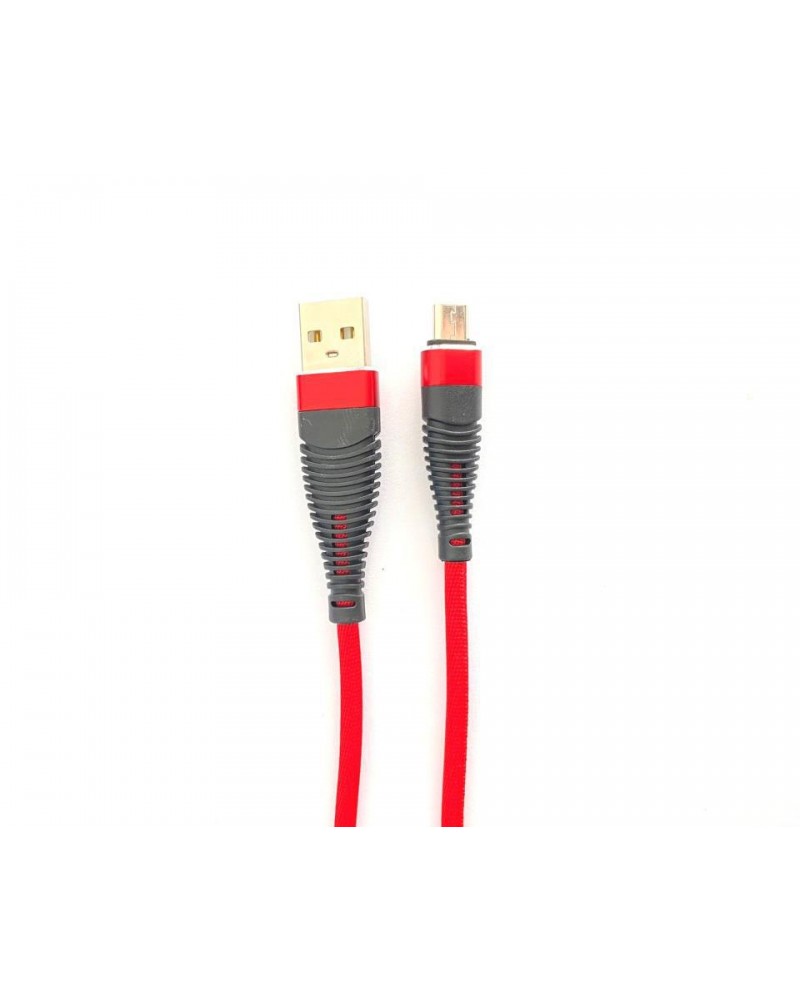 Cable Micro USB de 1 metro de  Nilon Rojo