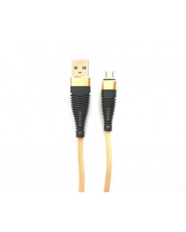 1 metre Micro USB cable in Nylon Beige