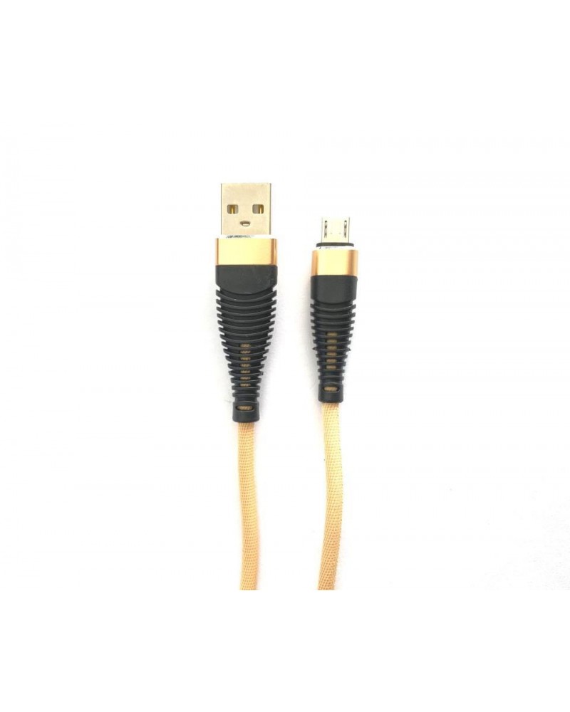 1 metre Micro USB cable in Nylon Beige