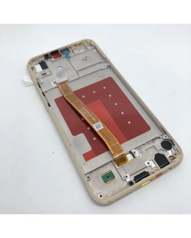 Black screen with gold frame for Huawei P20 Lite