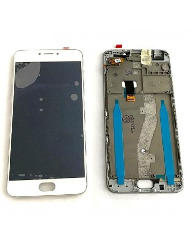 LCD Display Touch Screen with frame for Meizu M3 Note L681 White