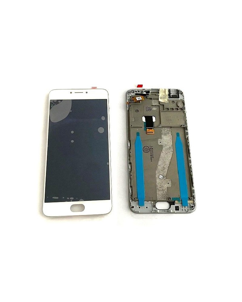 LCD Display Touch Screen with frame for Meizu M3 Note L681 White