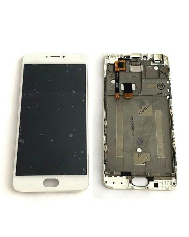 Ecrã tátil LCD com moldura para Meizu M3 Note / M681H / M681Q - Branco