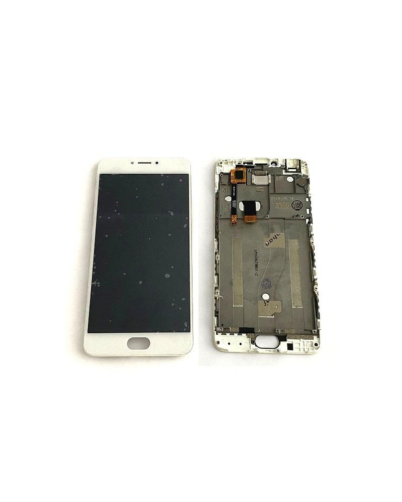 Ecrã tátil LCD com moldura para Meizu M3 Note / M681H / M681Q - Branco