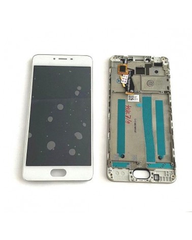 Pantalla Lcd display   Tactil con marco para Meizu M3s Blanca