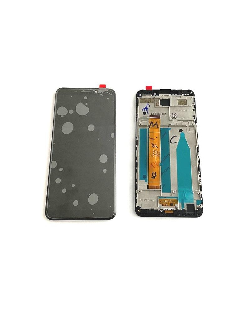 LCD and touch screen with frame for Meizu Meilan 6s Black