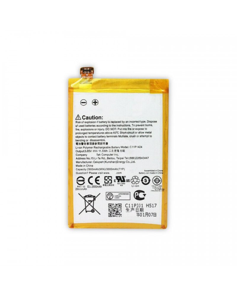 Bateria de 3000mAh C11P1424 para Asus Zenfone 2 ZE550ML ZE551ML ZE500CL Z00AD