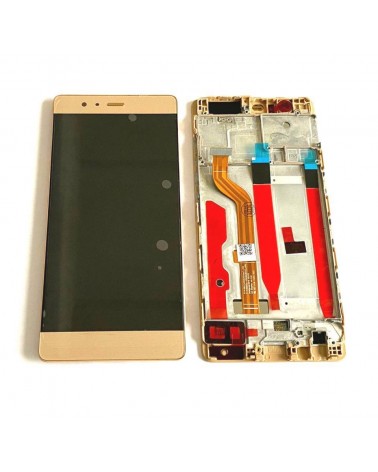 LCD and Touch Screen with Frame for Huawei P9 White