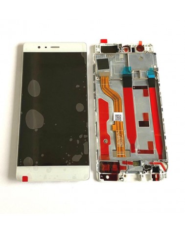 Pantalla LCD y tactil con Marco para Huawei P9 Dorada