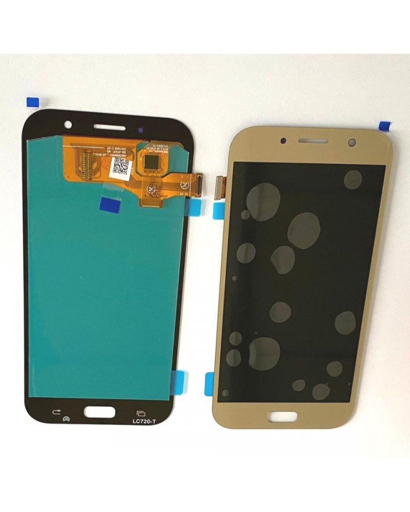 Pantalla LCD y tactil para Samsung Galaxy A7 2017 A720 Dorada