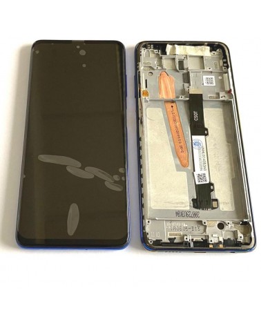 LCD e ecrã tátil com moldura azul para Xiaomi Poco X3-Preto