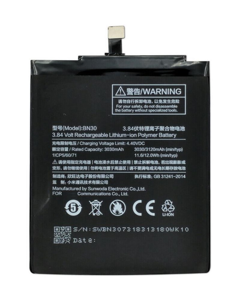 Bateria BN30 de 3120mAh para Xiaomi Redmi 4A