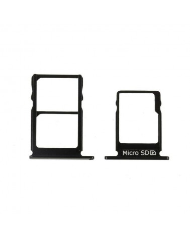 Conjunto de tabuleiros para cartões SIM e SD para Nokia 5 - Preto