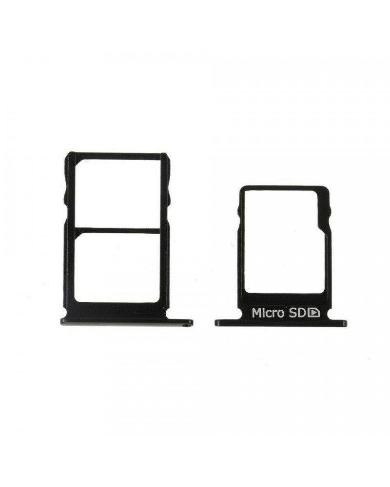 Conjunto de tabuleiros para cartões SIM e SD para Nokia 5 - Preto