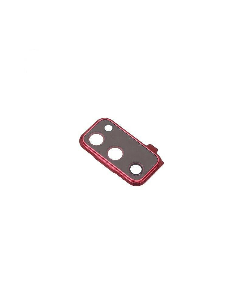 Embellecedor y Lente de Camara para Samsung Galaxy S20 FE 4G G780  S20 FE 5G G781 - Rojo