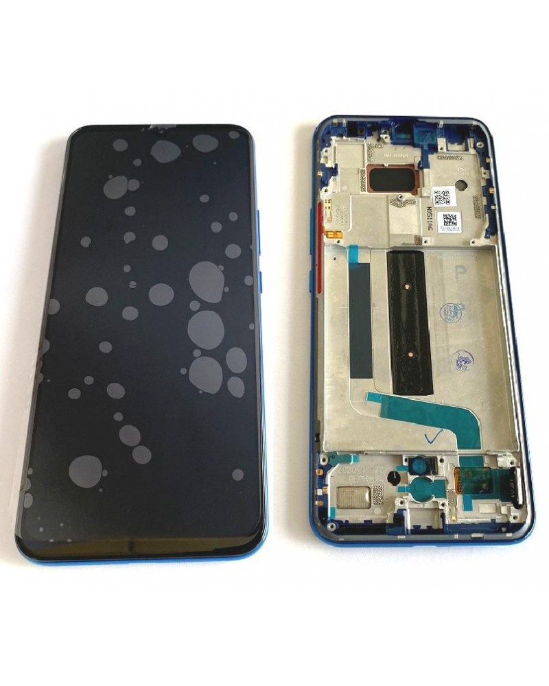 LCD e ecrã tátil com moldura azul para Xiaomi Mi 10 Lite