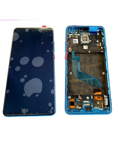 LCD e ecrã tátil remanufaturados com moldura azul para Xiaomi Mi 9T Redmi K20 Mi 9T Pro - Remanufaturado