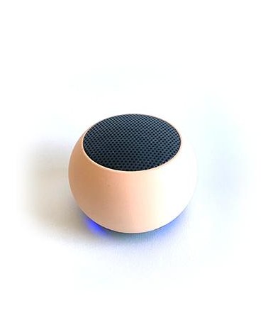 Mini Wireless Round Pink Speaker with USB Charging