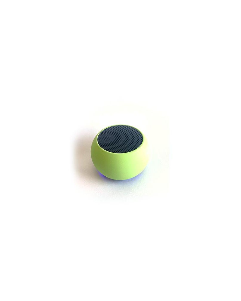 Mini Wireless Speaker Round Green with USB Charging