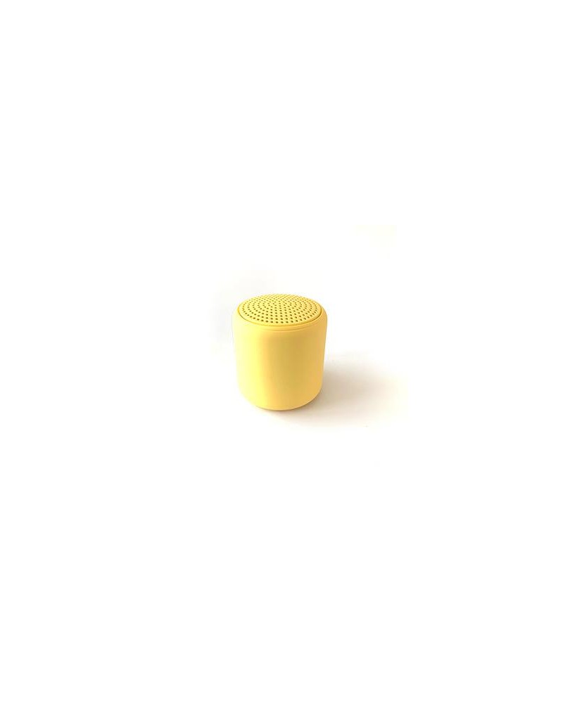 Yellow Mini Wireless Cylindrical Cylindrical Speakerphone with USB Charging