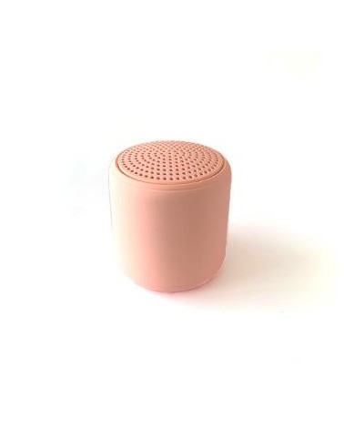 Mini Wireless Cylindrical Pink Speaker with USB Charging