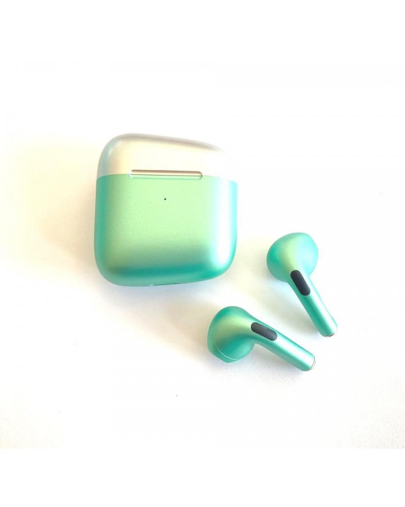 Wireless Bluetooth Headset Green with Charging Case