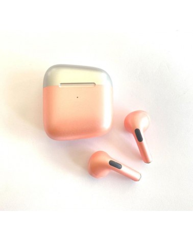 Pink Wireless Bluetooth Headset with Charging Case