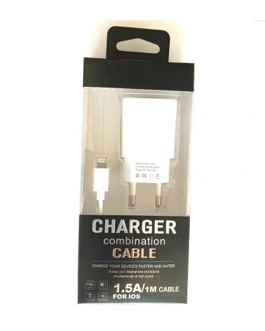 Carregador de rede branco para Iphone 1 5A 1 metro