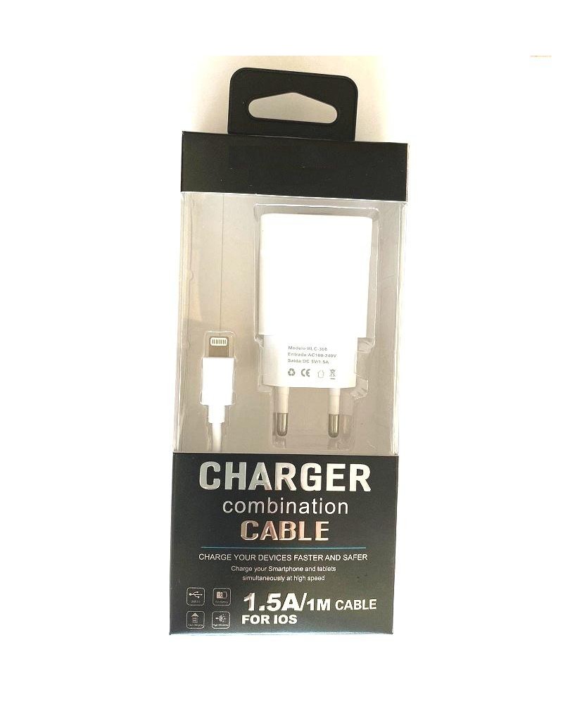 White Iphone mains charger 1 5A 1 metre