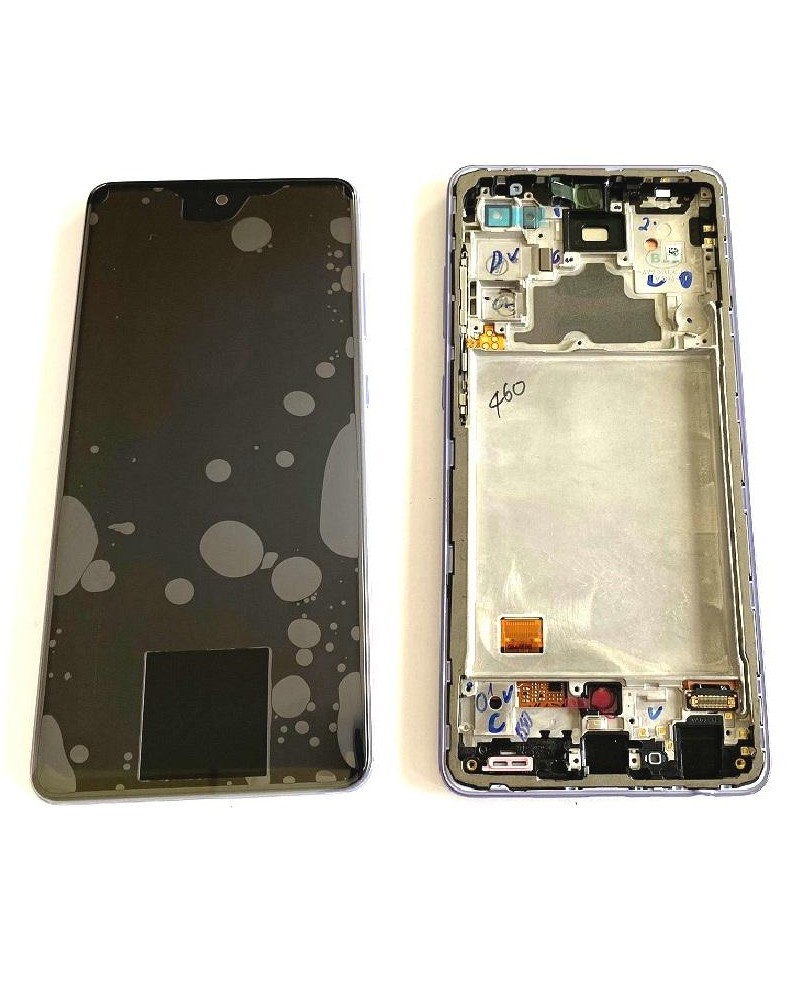 Pantalla LCD y Tactil con Marco Violeta para Samsung Galaxy A72 A725   Service Pack  