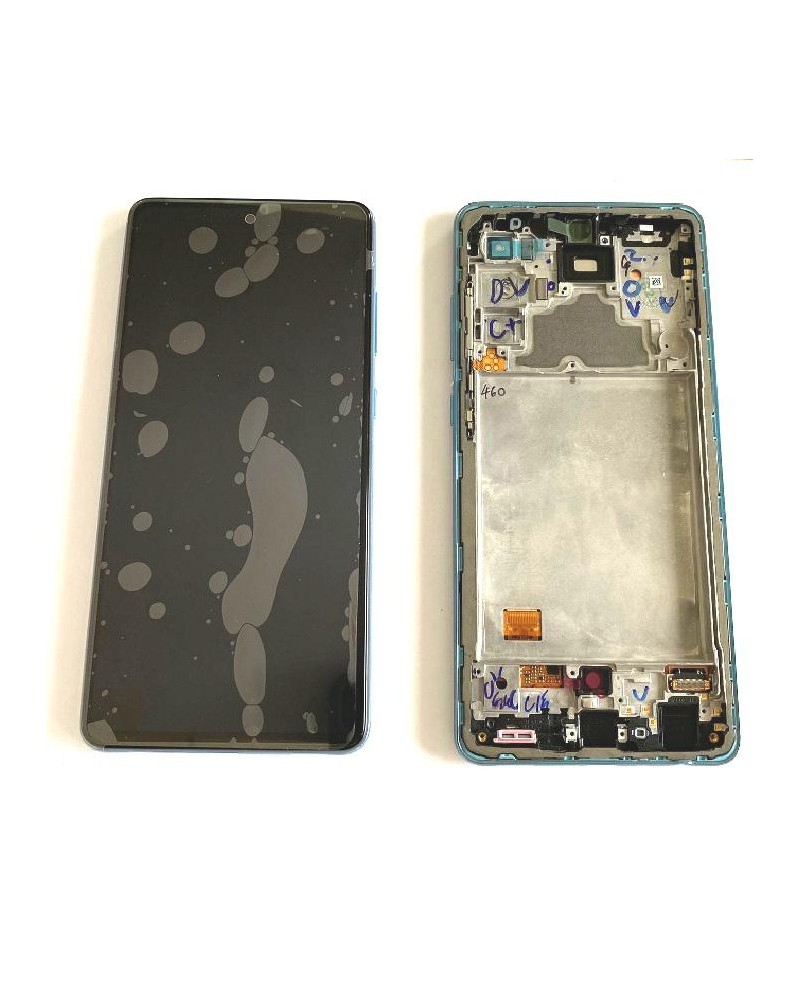 LCD and Touch screen with blue frame for Samsung Galaxy A72 A725 Service Pack