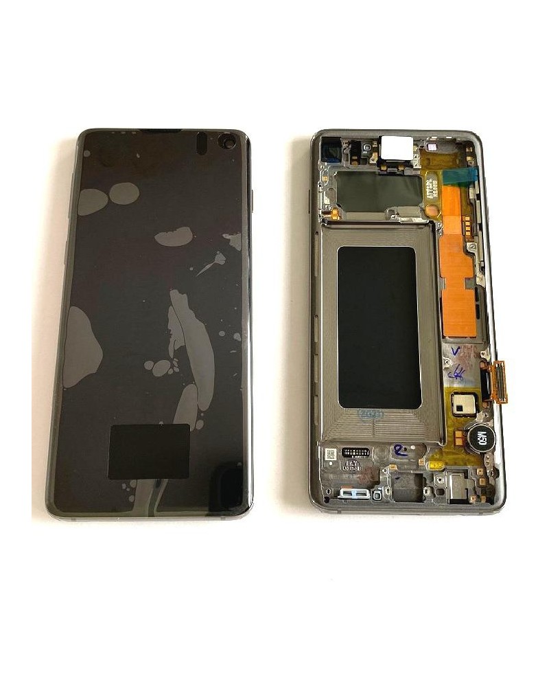 LCD e ecrã tátil com moldura preta para Samsung Galaxy S10 G973 Service Pack