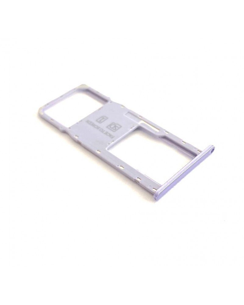 Bandeja o Soporte Single Sim para Motorola G7 Power - Lila