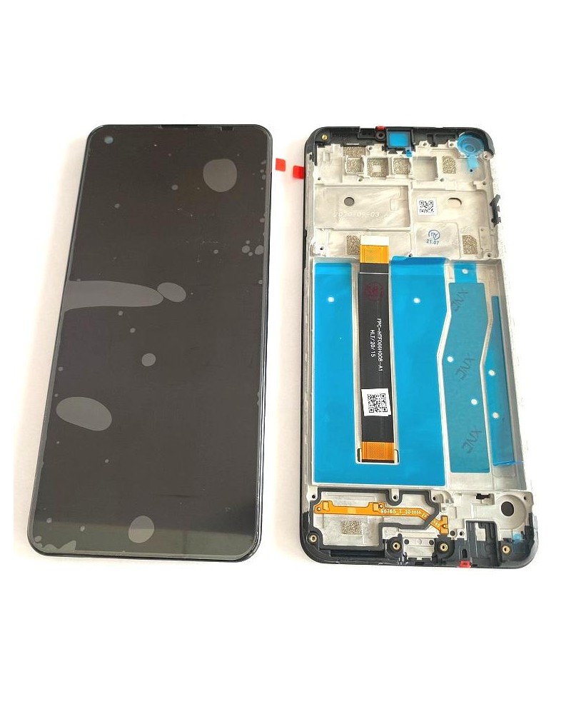 LCD and Touch screen with frame for LG K51S Black