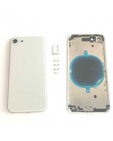 Carcasa Central con Tapa Trasera para Iphone 8 Blanco