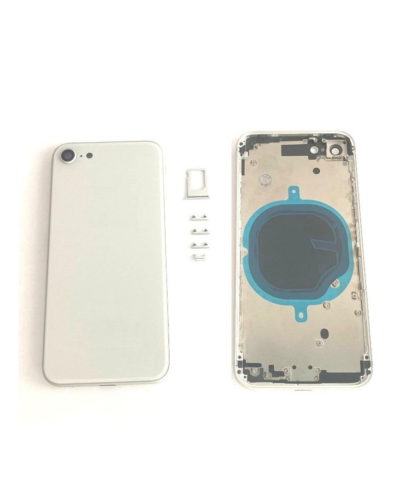 Carcasa Central con Tapa Trasera para Iphone 8 Blanco