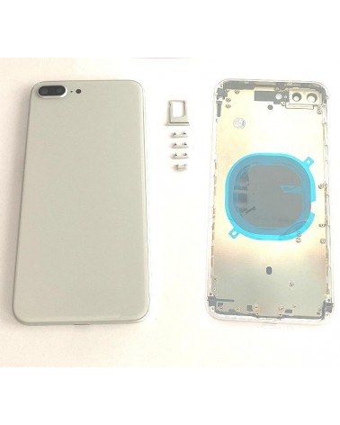 Carcasa Central con Tapa Trasera para Iphone 8 Plus Blanco