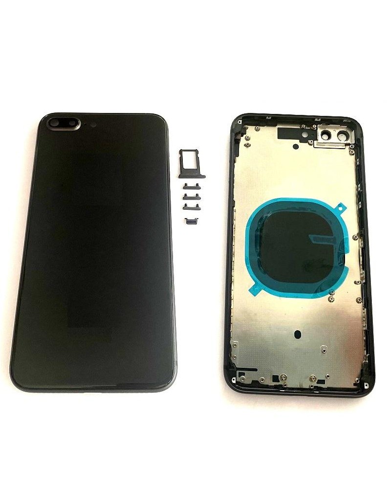 Carcasa Central con Tapa Trasera para Iphone 8 Plus Negro