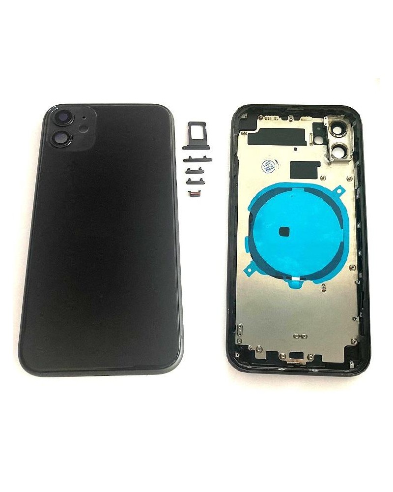 Carcasa Central con Tapa Trasera para Iphone 11 Negro