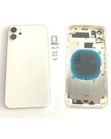 Carcasa Central con Tapa Trasera para Iphone 11 Blanco