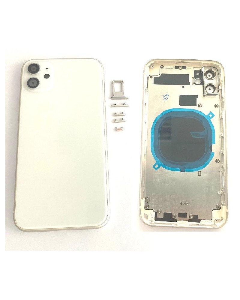 Carcasa Central con Tapa Trasera para Iphone 11 Blanco