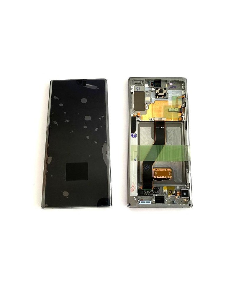 LCD e ecrã tátil com moldura prateada para Samsung Galaxy Note 10 Plus N975 Service Pack