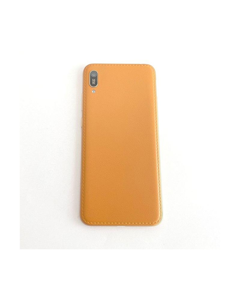 Capa traseira para Huawei Y6 Pro 2019 - Couro castanho MRD-LX2